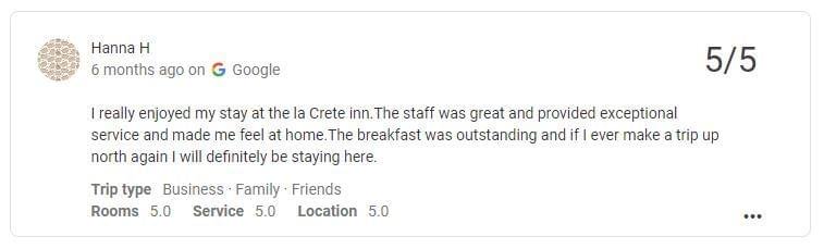 6 Customer Testimonial (La Crete Inn & Suites)