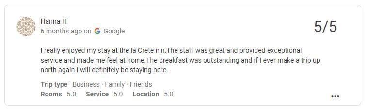 Customer Testimonial (La Crete Inn & Suites)