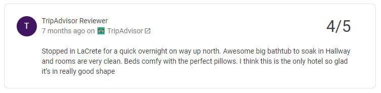 7 Customer Testimonial (La Crete Inn & Suites)